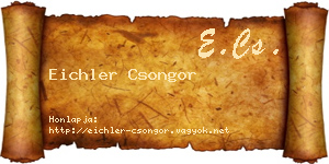 Eichler Csongor névjegykártya